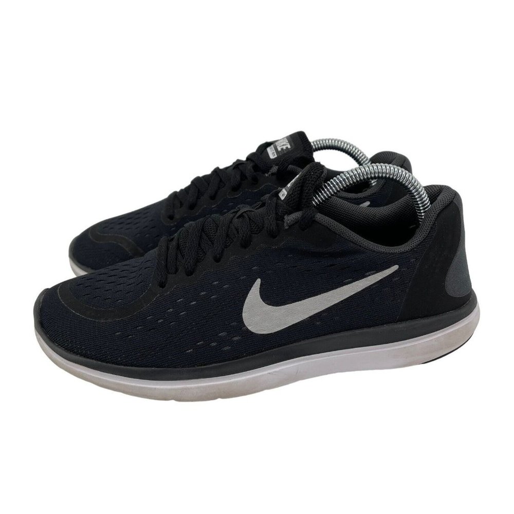 Nike Flex Black 904236-001 Junior Trainers Size‎ 5 Black White Sneakers Shoes